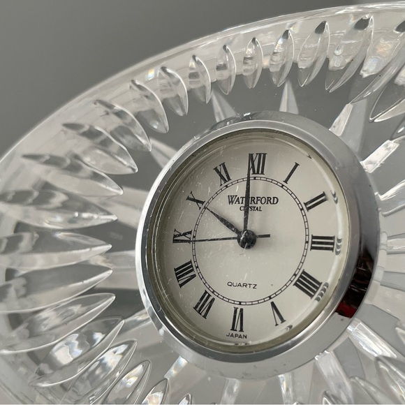 Waterford Crystal Accents Waterford Crystal Clock Paperweight Clock
